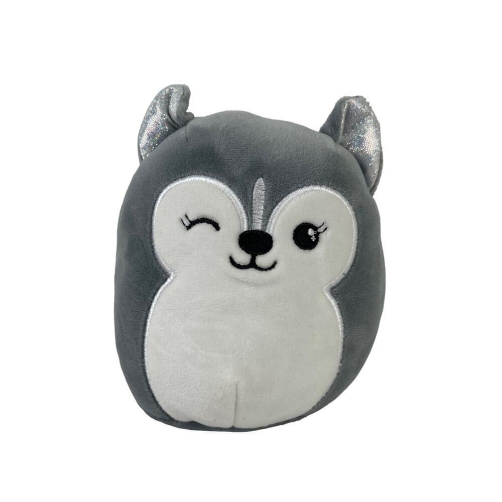 Squishmallows Heidi The Wolf 5"  Mini Animal Plush Grey and White Husky Kellytoy